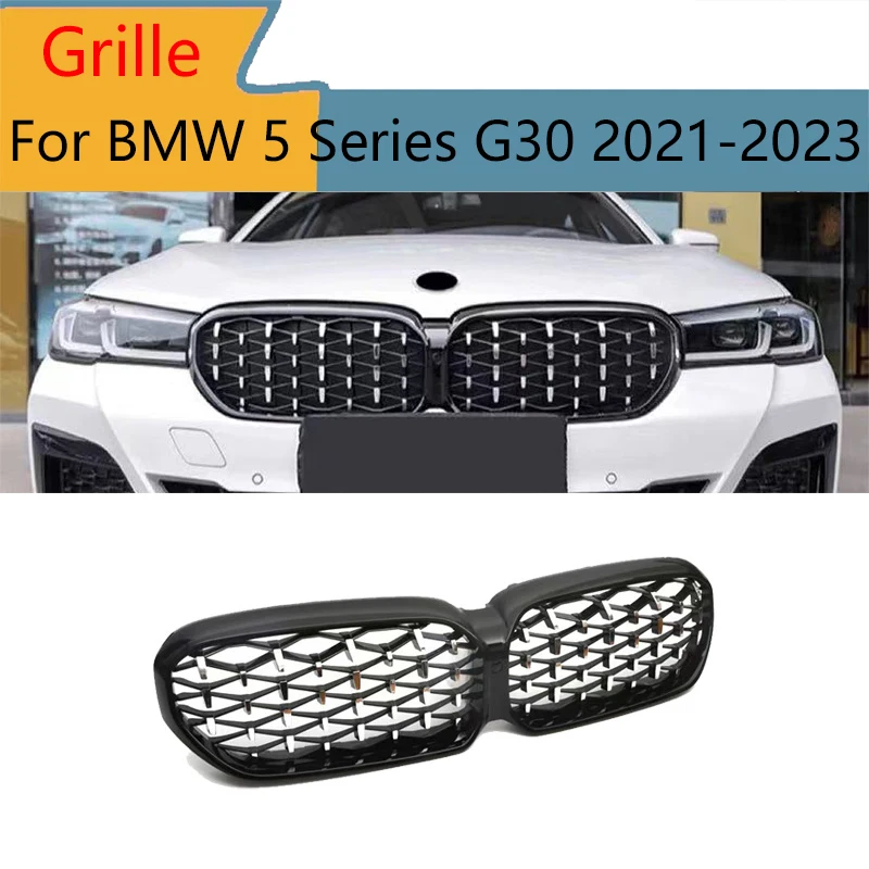 

Решетка бампера автомобиля, декоративная полоса, комплект кузова для BMW 5 серии G30 2021-2023, крышка решетки переднего бампера в стиле Meteor, аксессуары