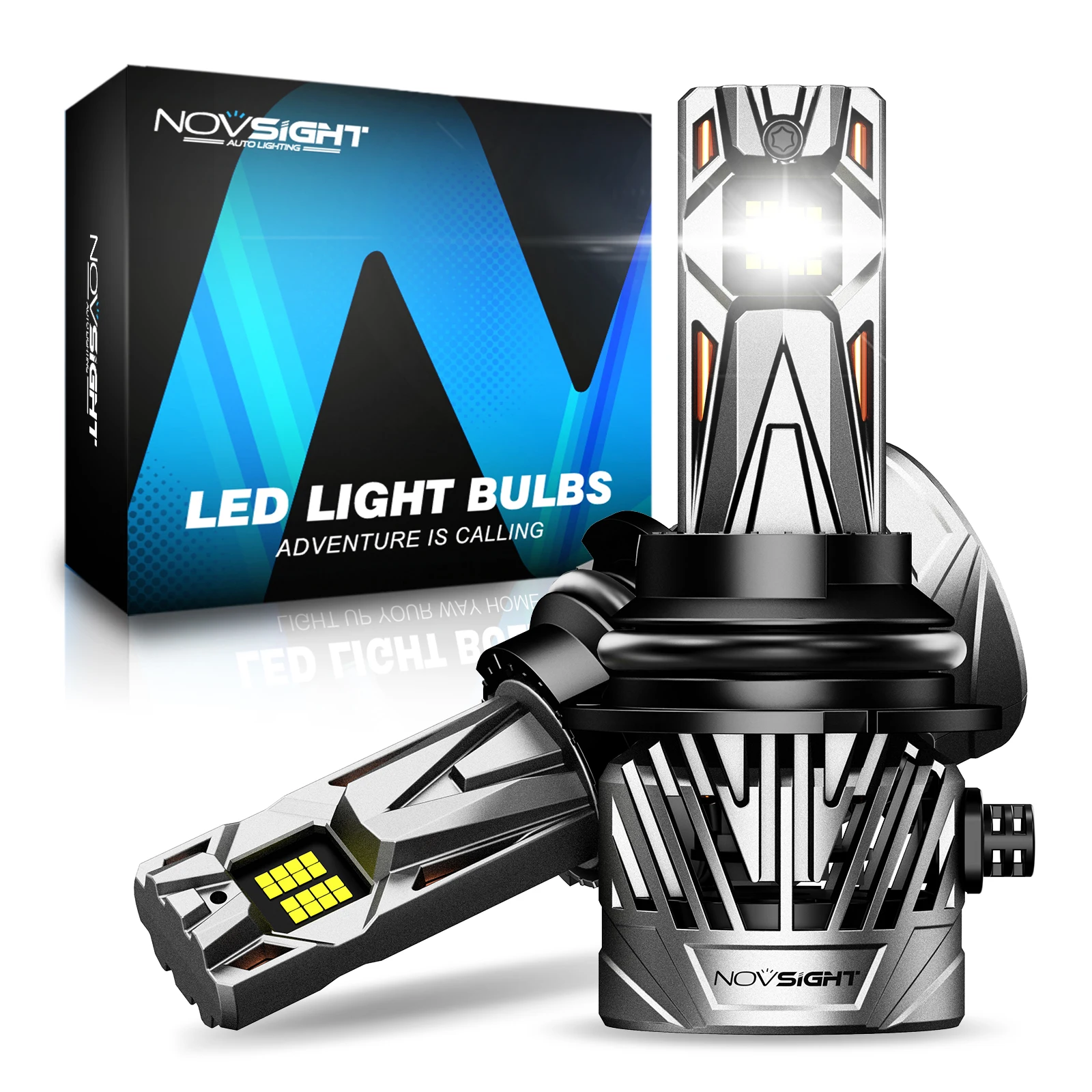 Novsight A500-N95 H7/H11 2PCS 130W 30000LM LED Headlight Bulbs 6500K Bright White Car Front LED Headlights IP68 Waterproof