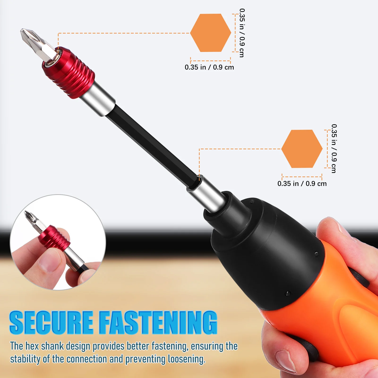 4 pcs Rod Kit Driver Drill Bit Adapter, Alloy Drill Bit Extension Holder Bars, Threaded Extension Rods For Home