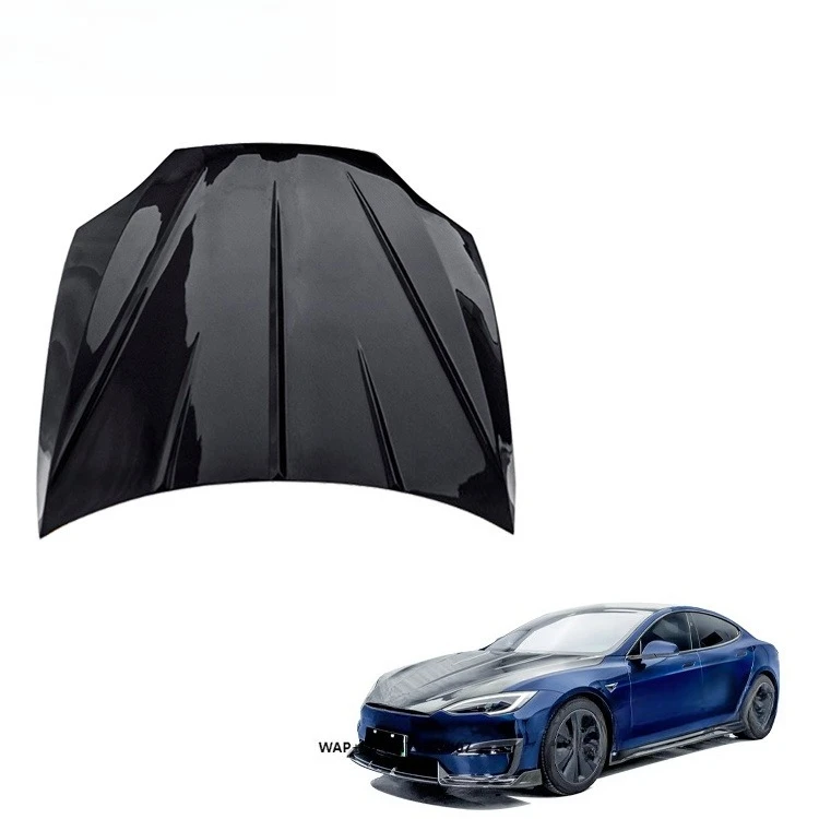 Tuning 2021+ Model S Plaid Modified CMST V1 Style Carbon Fiber Body Parts Front Bonnet Hood for  Model S Engine Hoods