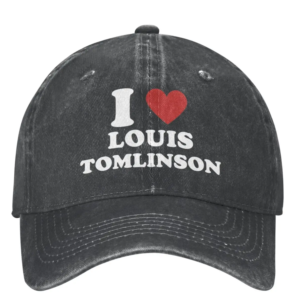 Unisex I Love Louis Tomlinsons Baseball Caps Vintage Distressed Denim Washed Sun Cap Adjustable