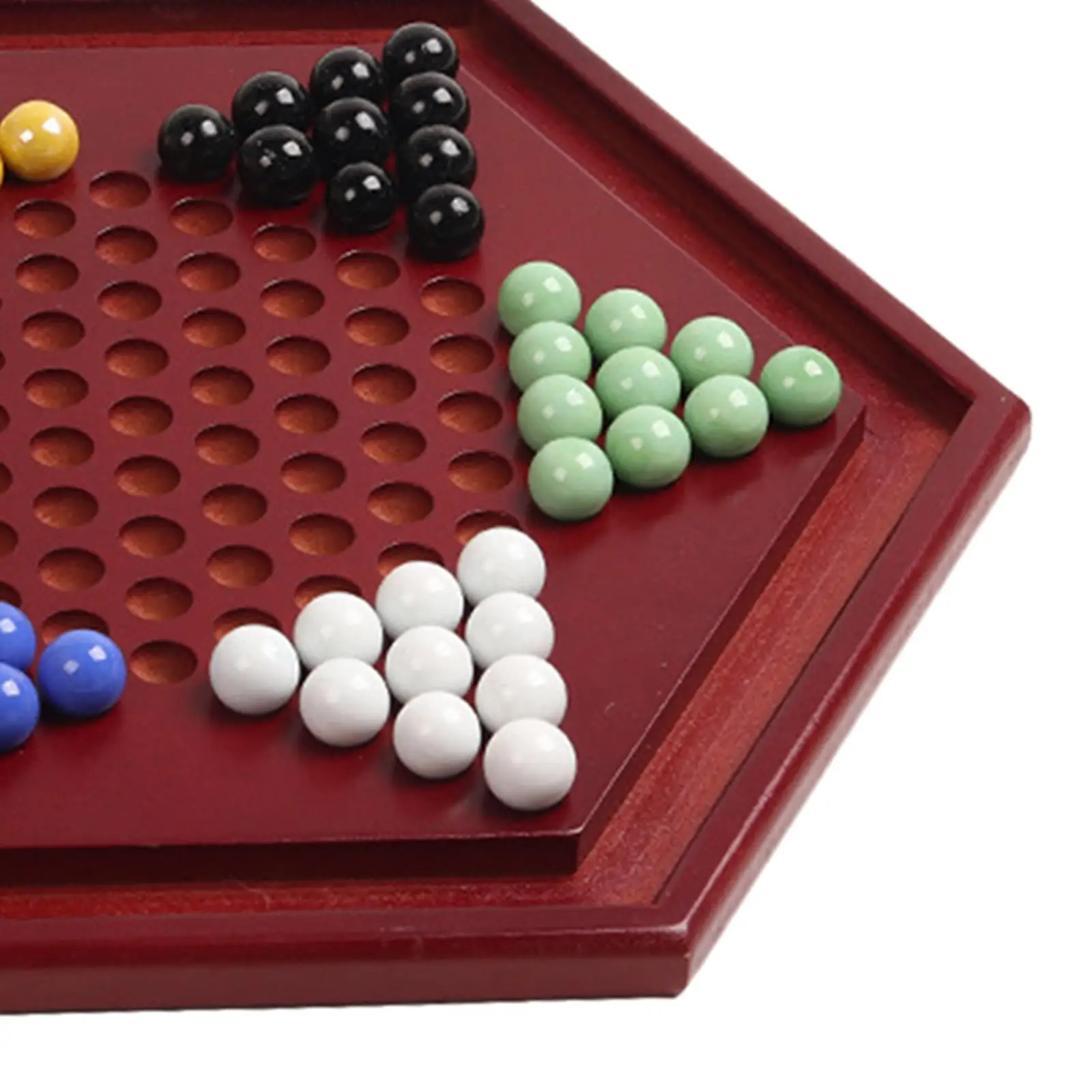 Wooden Chinese Checkers Handmade for Kids Adults 13.78" Christmas Present Fun Game Toy Classic Strategy Game Family Board Games