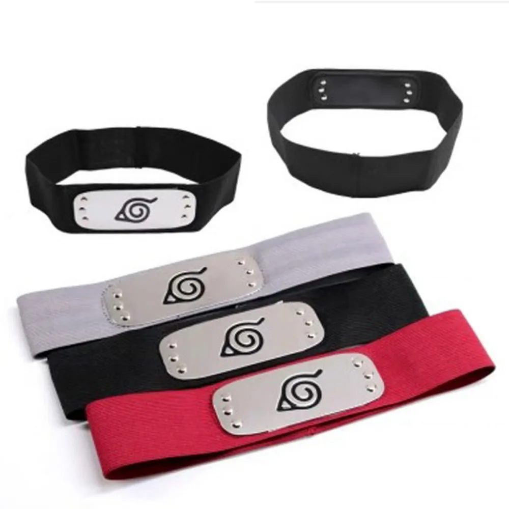 Anime Naruto Headband Ninja Cosplay Itachi Akatsuki Kakashi Accessories Forehead Protection Headdress Halloween Party Gift