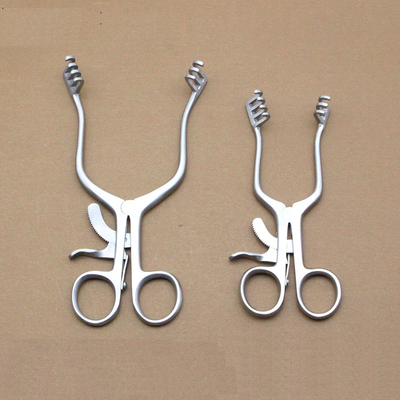 Dilatador de instrumento ortopédico, esparcidor de mastoides, mandíbula única, mordaza múltiple, autofijación ajustable, retractor de piel con múltiples ganchos