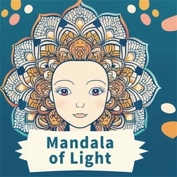 Mandala of Light  Art Coloring Book 22Pages Gift For Birthday Party Relieve Stress Kill Time Graffiti Painting Drawing Art Book