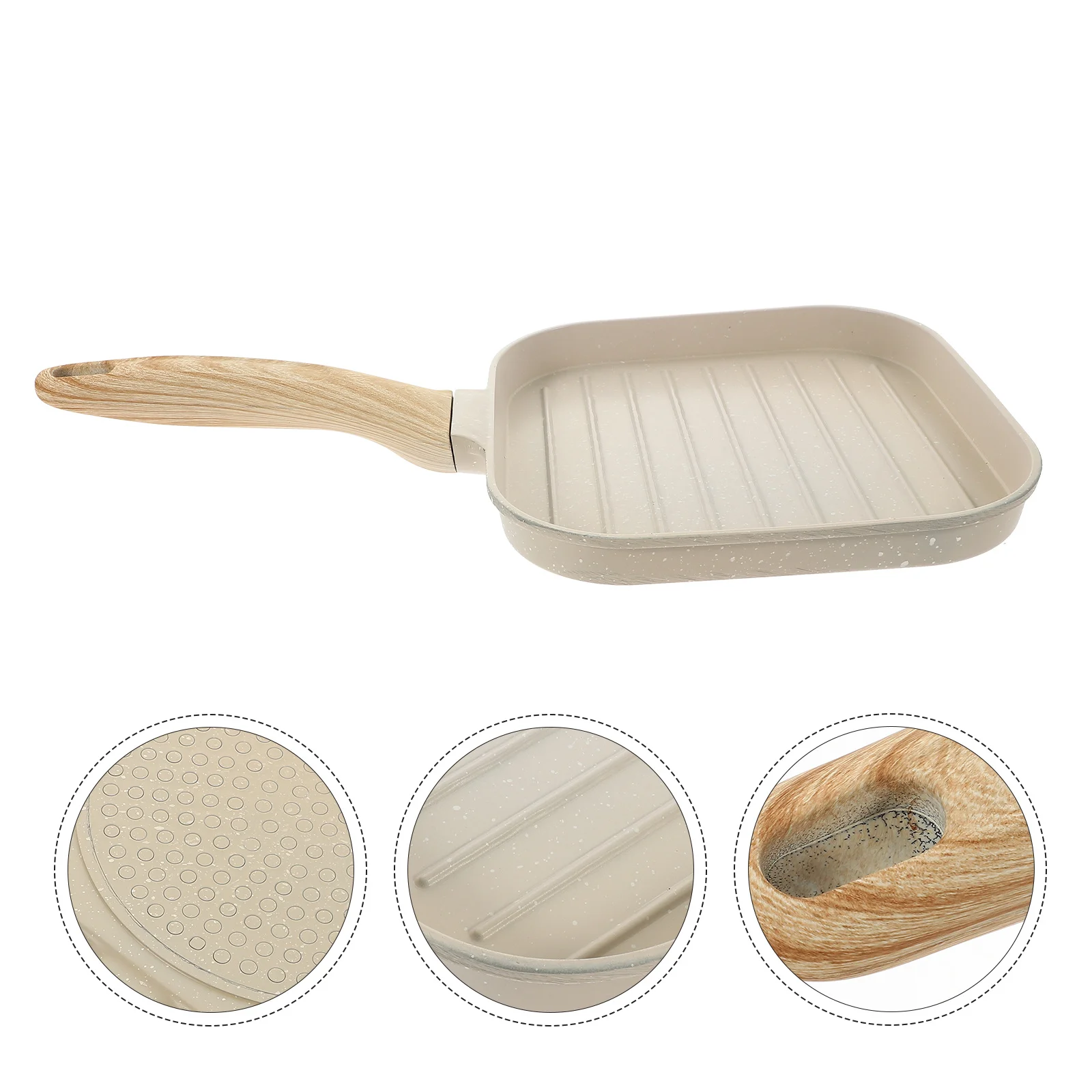 

Большая сковорода с антипригарным покрытием, алюминиевая сверхмощная, равномерное распределение тепла, эргономичная ручка для омлетов, стейков, блинов, блинов