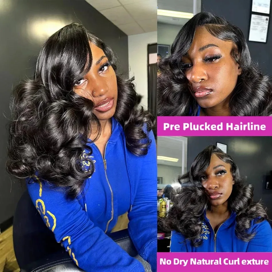 Mossily Braziliaanse Remy Body Wave Korte Bob Pruik 13x4 HD Transparant Kant Voor Menselijk Haar Pruiken Losse Golf voor Vrouwen Pre Geplukt