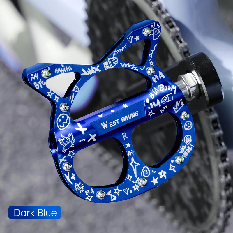 

Stylish 3-bearing Cat Paw-shaped Bicycle Pedals Aluminum Alloy Anti-slip Pedals Mountain Bike/road Bike Bicycle Accessories