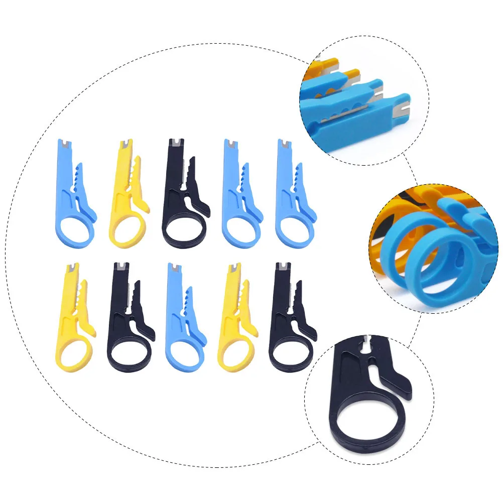 

10Pcs Cable Stripping Tool Electrician Hand Tool Multifunctional Wire Stripper Simple Rational Design Wire Stripper