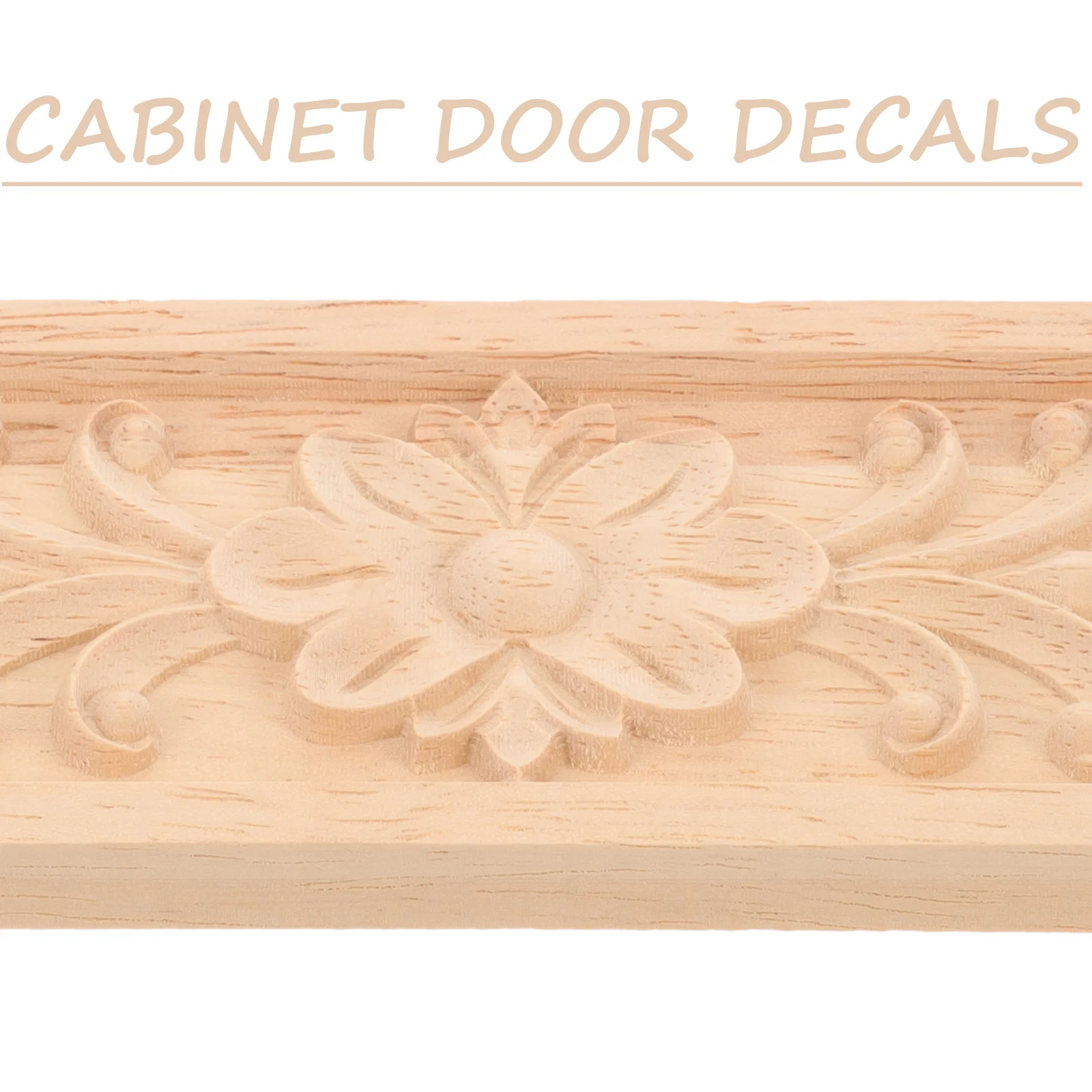 

2Pcs European Style Wood Carving Appliques Intricate Craftsmanship Peel and Stick Furniture Decor Cabinet Door Trim