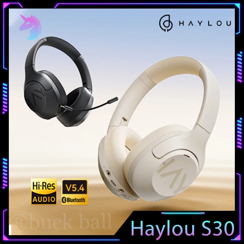 

Haylou S30 Wireless Bluetooth Headphone ANC Active Low Delay Earphones With Microphone Long Endurance Headsets Noise Reduction