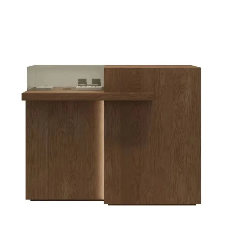 Simple with display cabinet, small reception desk, light luxury welcome desk, clothing store, jewelry store checkout page