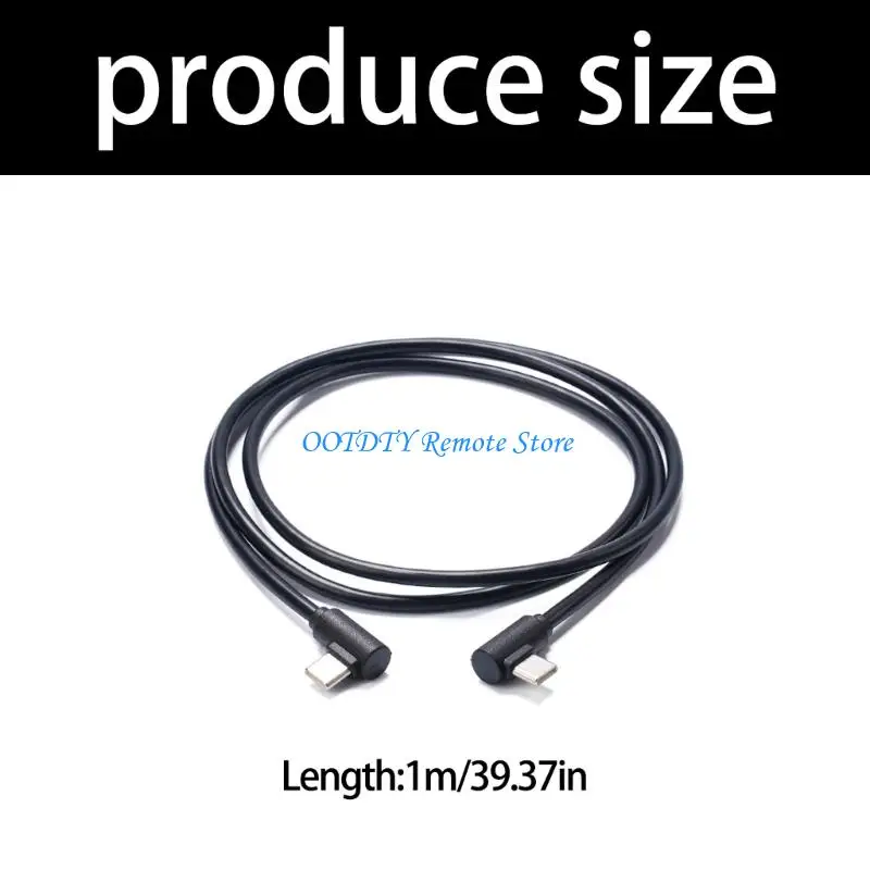 90 градусов USB C Кабель 60 Вт быстрая зарядная линия подходит для одновременной доставки питания и передачи данных на