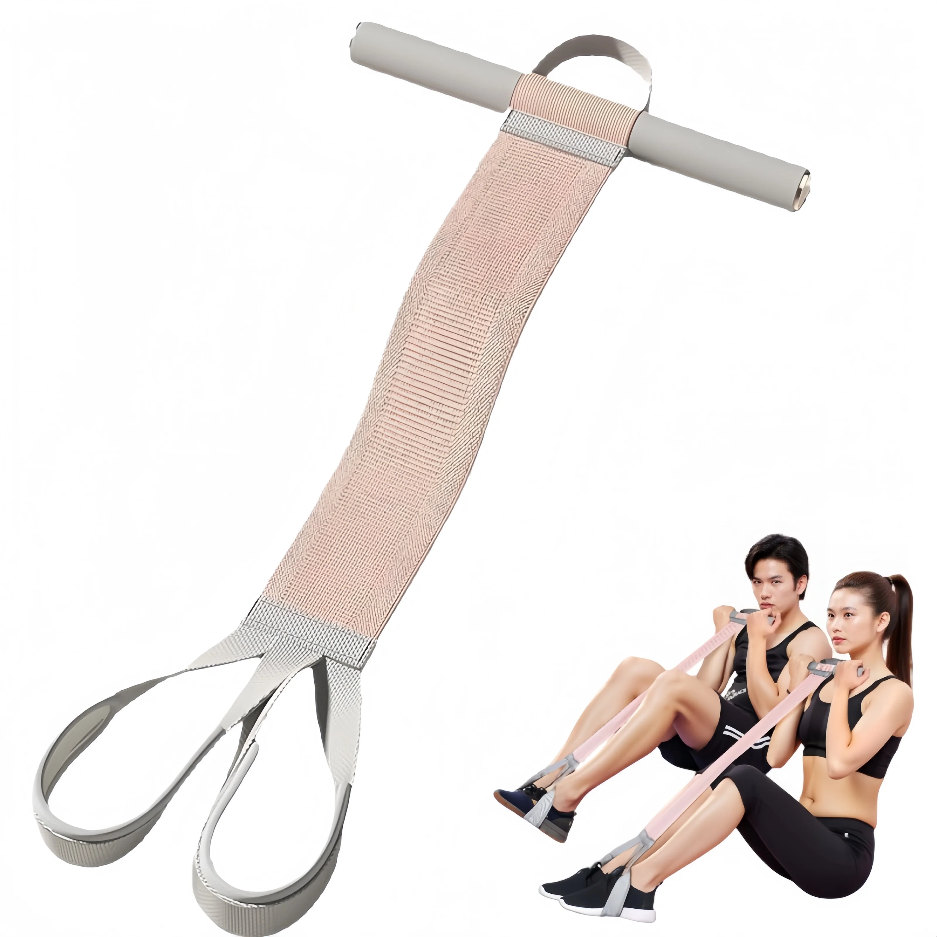 Foot Pedal Resistance Band Yoga Pull Rope Abdominal Waist Trainer Home Fitness Elastic Exerciser for Arm Leg Back Shaping