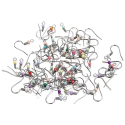 20-50Pcs Stainless Steel Ear Hook Earrings Clasps Ear Wire No Allergic Findings for DIY Jewelry Making Supplies Accessories