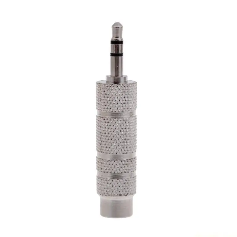 F62C Universal 6.35mm (1/4 inch) Male to 3.5mm (1/8 inch) Female Connector Works with Instruments, Home Theaters, Devices