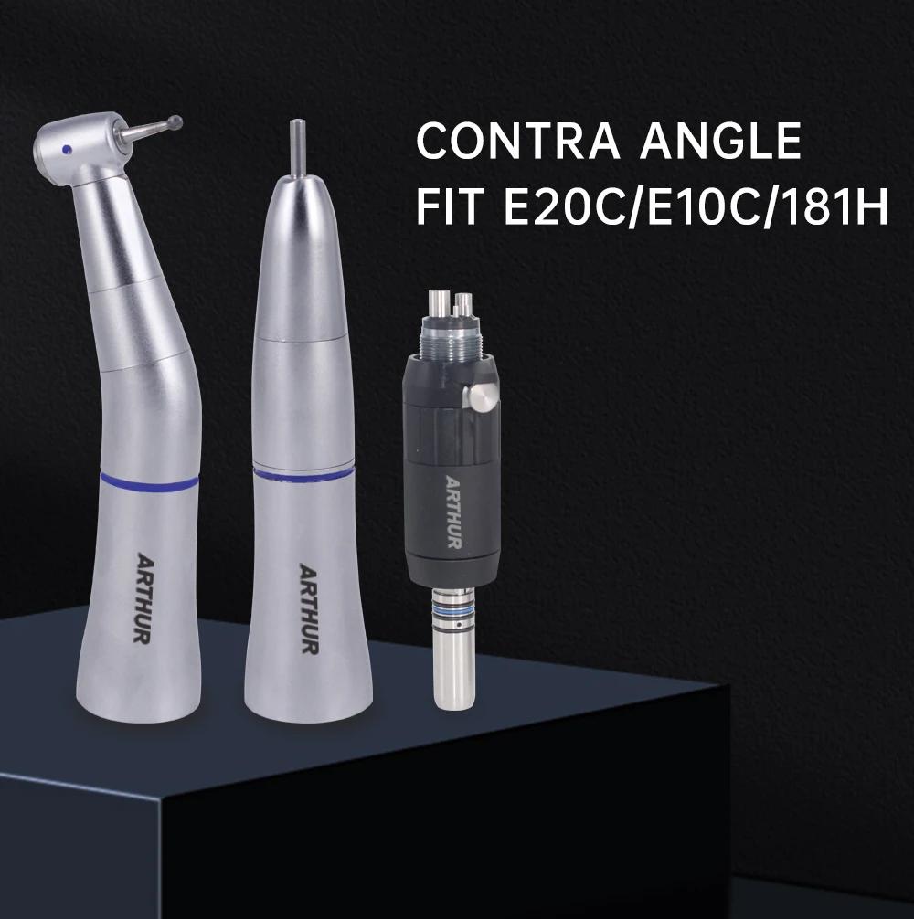 Arthur Dental Low Speed ​​Handpiece Set Contra Angle 1:1 and Straight Handpiece External Water Jet Air Motor Kavo Connection