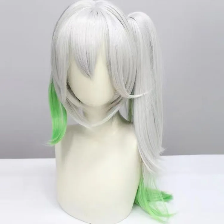 Genshin Impact Xumi The Grass God Naxi Ta Cosplay Wig Silicone Realistic Hair Strands False Hair