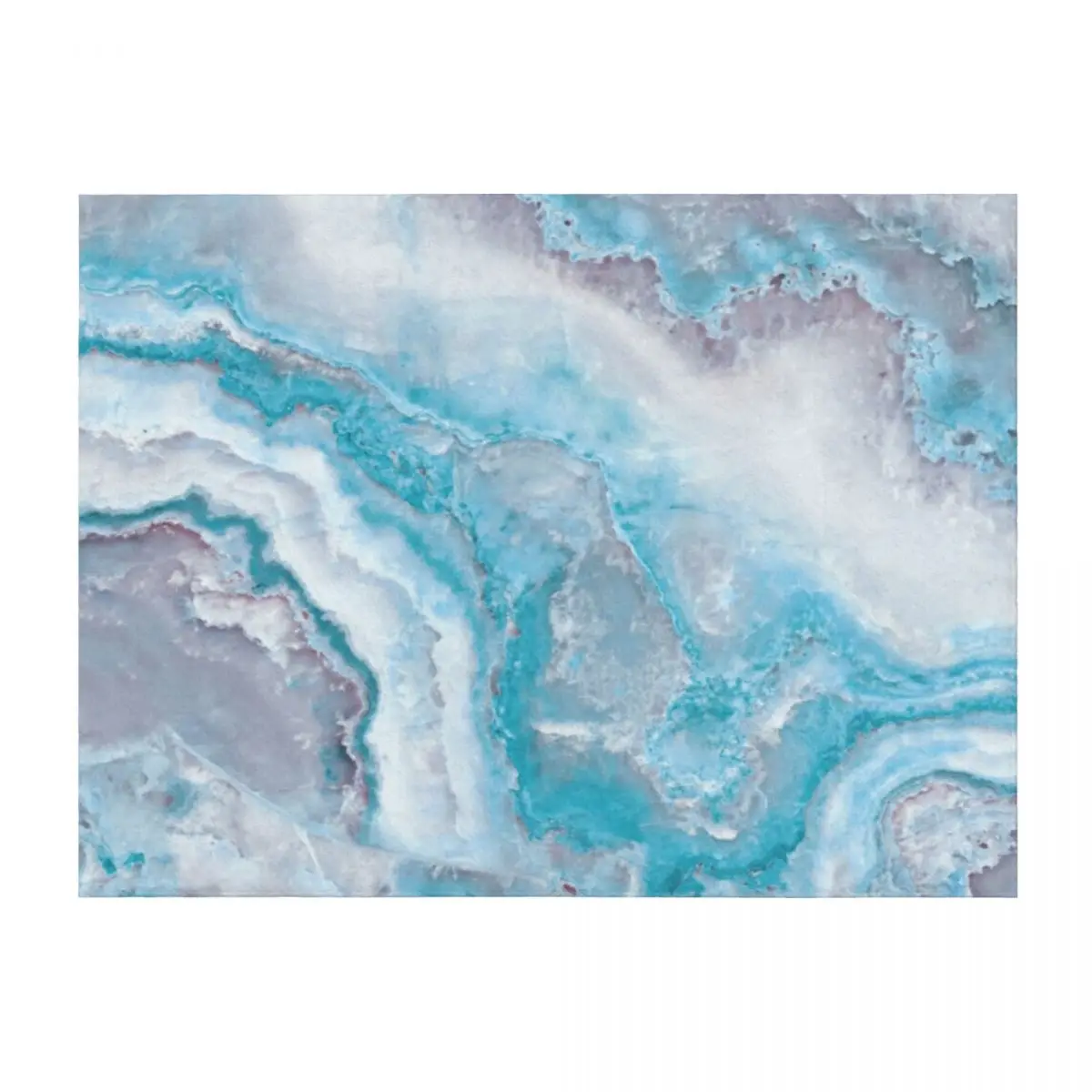 

Luxury Mermaid Blue Faux Agate Marble Geode Gem Throw Blanket cosplay anime Plush sofa bed Hairy Blankets