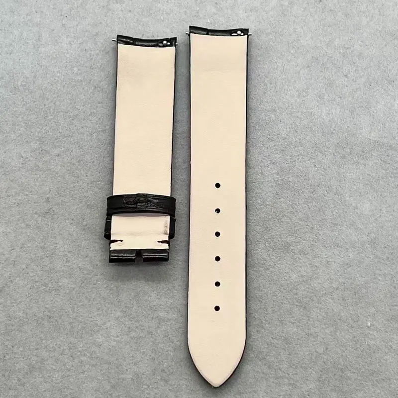 Luxury Custom Bamboo Patterned Crocodile Skin Watchband 14MM~22MM Quick Release Curved Interface Alligator Strap Calfskin Lining
