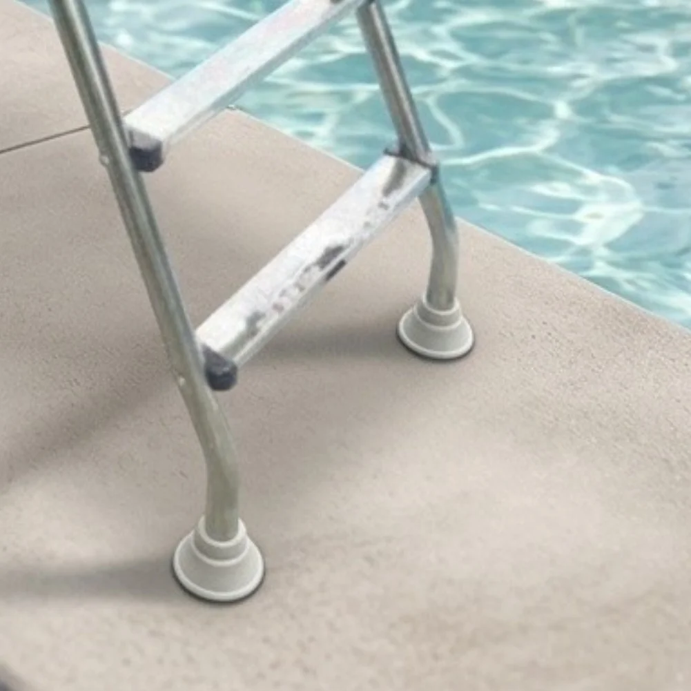 Two-Piece Rubber Buffer Hinge Foot for 43mm Pool Ladder Rails Ensures Proper Alignment and Smooth Folding Mechanism Operation