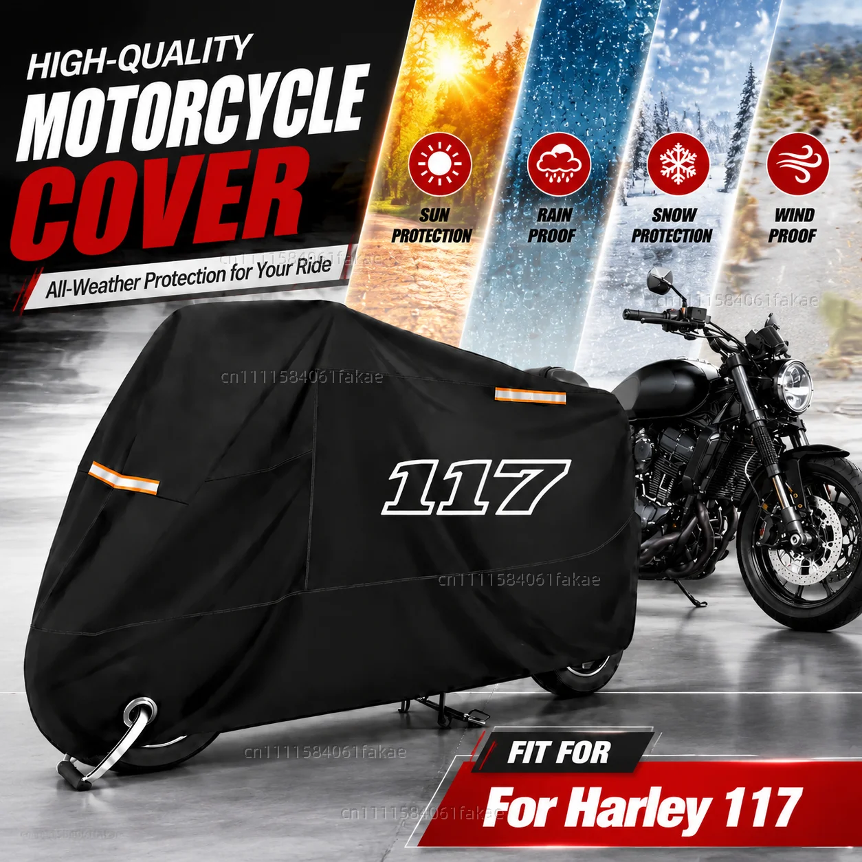 

Motorcycle Cover Waterproof Outdoor All Season Dustproof UV Protective Moto Scooter Rain Cover For Harley Softail Low Rider ST