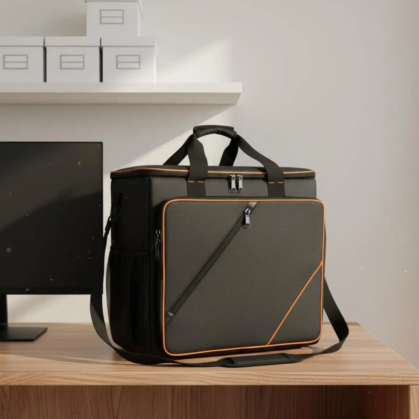Portable PC Case for Desktop Computer with Shoulder Straps and Handles Fits 24 Inch Monitor Accessories