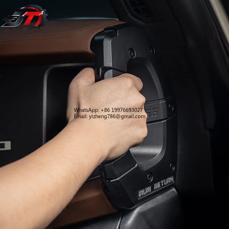 New style IRURI Center Console Side Grab Handle, Direct Bolt-On Interior Grab Bar, Ergonomic Support, 360 Phone Mount For Ford