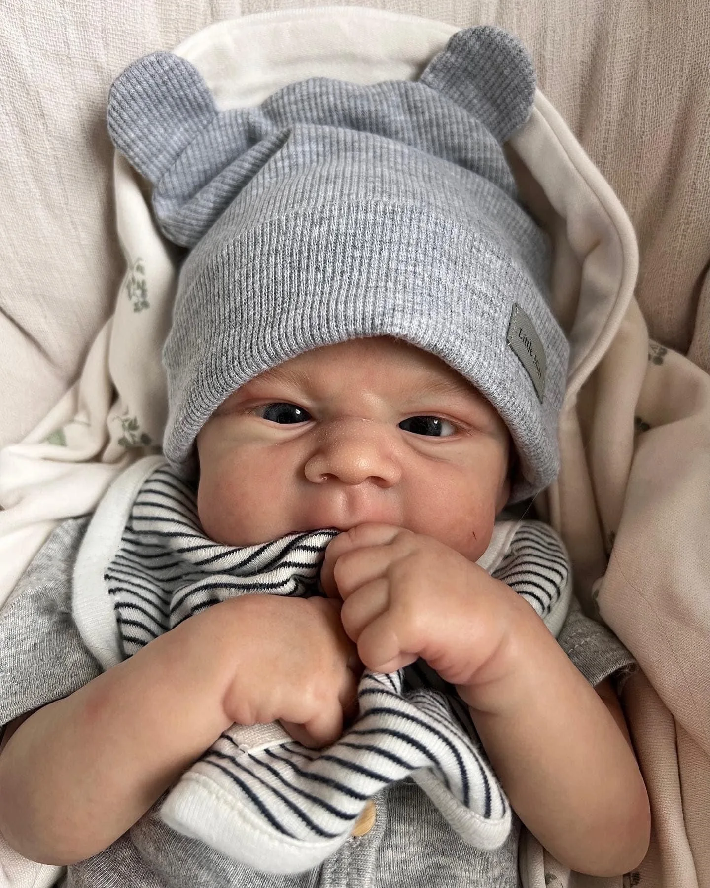 Cokela 20 cali/50 cm Otwarta, Lalka Reborn z Niebieskimi Oczami i Ręcznie Malowanymi Włosami, Noworodek Chłopiec lub Dziewczynka do Wyboru