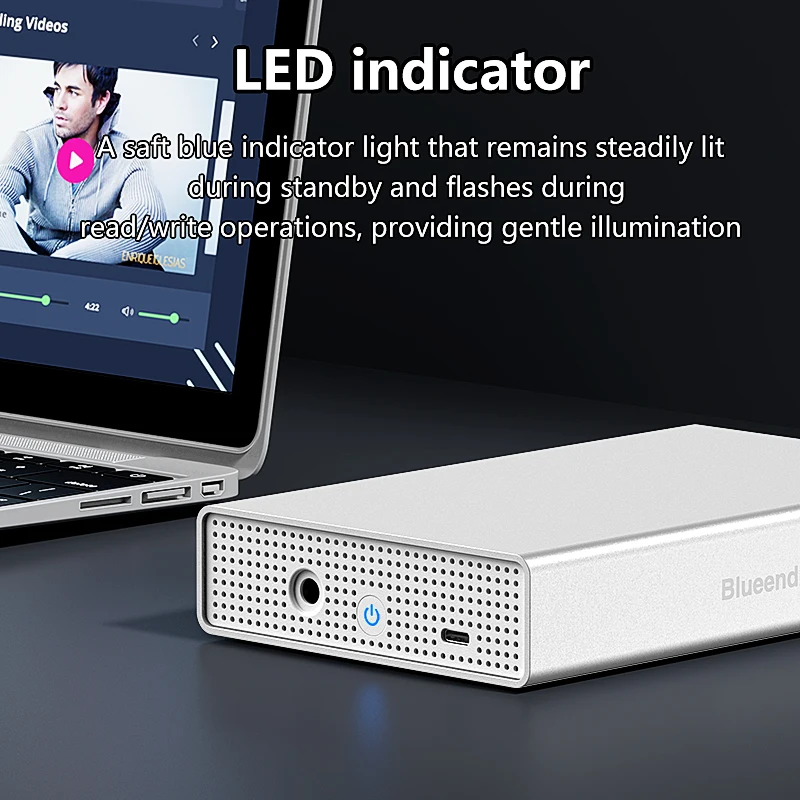 Blueendless SAS hard drive enclosure USB C to 2.5/3.5 inch SAS/SATA HDD box support max 20GB disk speed 5Gbps external hdd case