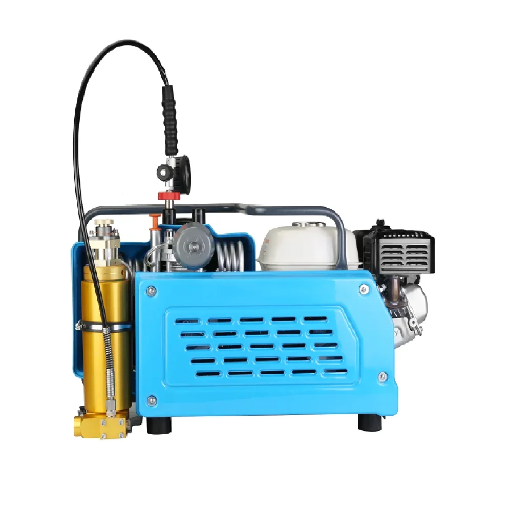 ATI-FIRE High Pressure Pertol/Electric Version Air Compressor for Fire Fighting Breathing Equipment SCBA   Cylinder 100L SCUBA