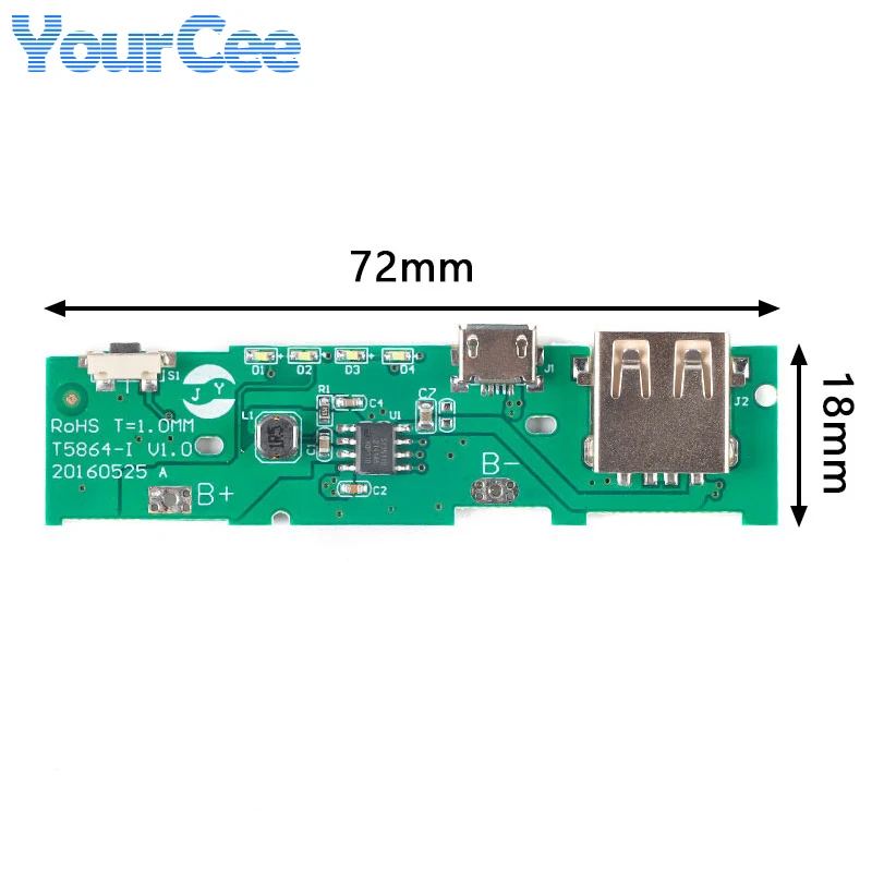 5V 1A 2A Power Bank Charger Charging Circuit Board Step Up Boost Power Module For Mobile DIY