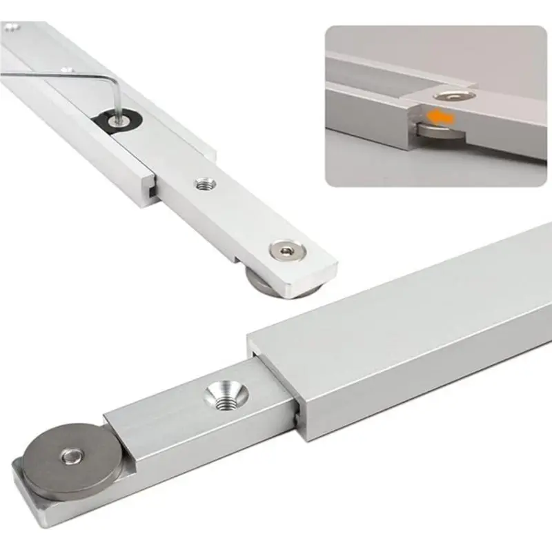 ABYN-Durable Finish Workbench Tooling-1 Set Aluminium T-Track Slot& Miter Bar Slider Kit-Woodworking Miter Gauge Rod Set