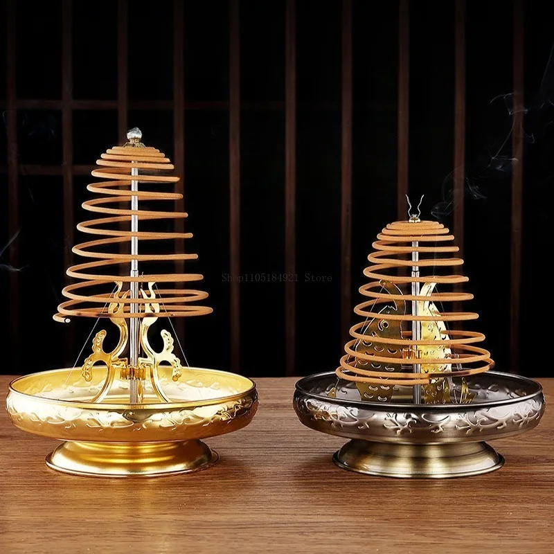 24-Hour Incense Rack Retractable Large Alloy Mosquito Coil Rack Household Indoor Worship Budda Moisture-proof Aromatherapy Stove