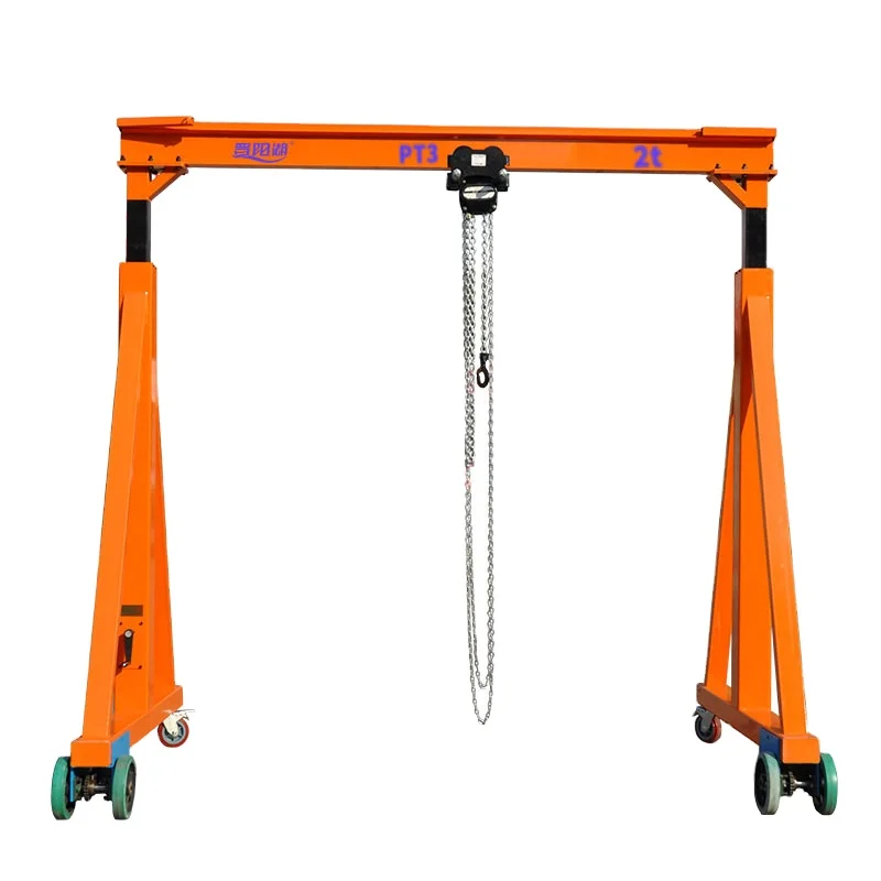 Motorized Travelling A Frame Portable 4 Wheels Construction Building Mobile Mini Gantry Crane for Warehouse Material Lifting