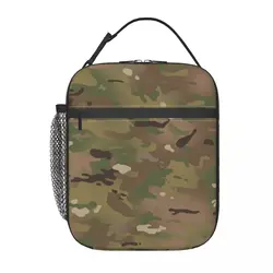 Camouflage Pattern Insulated Lunch Bags for Work School Tactical Camo Leakproof Cooler Thermal Lunch Box Women Kids