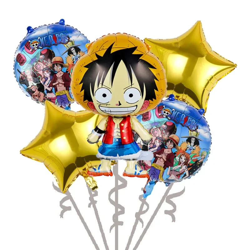 Manga One Piece Themen-Geburtstagsfeier Dekorationszubehör Ballons Banner Kuchen-Accessoires Fotobox Gastgeschenke – Detail 4