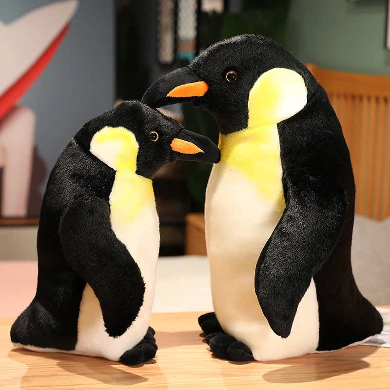 Presentes por atacado quente 1pc 17-45cm bonito brinquedo de pelúcia fofo pinguim vida real animal boneca decoração para casa crianças presentes de aniversário
