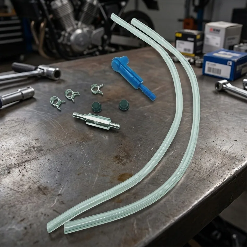 Brake Bleeder Kit With One-Way Check Valves Quick-Connect Hose For Motorcycle Hydraulic Brake And Clutch Fluid Changing
