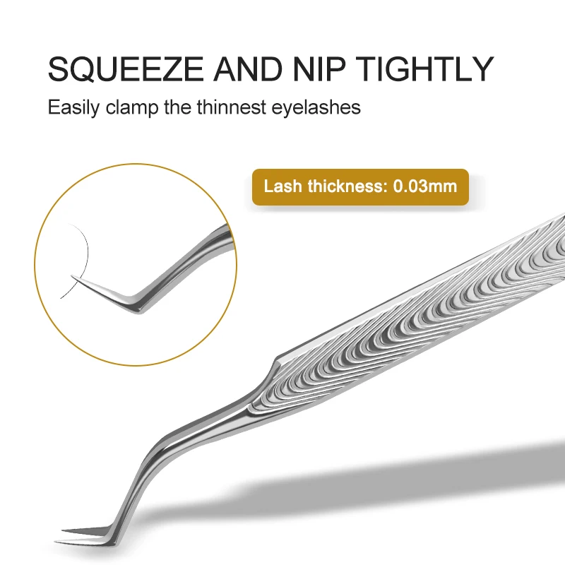 SAKURAHANA プロフェッショナル帯電防止まつげピンセット高精度ボリュームエクステンションステンレス鋼滑り止めメイクアップツール