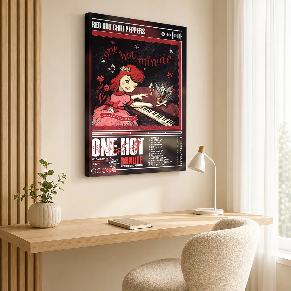 Red Hot Chili Peppers - One Minute Canvas Painting Poster Custom Modern Aesthetic Wall Art for Dining Room Decor Ready to Hang