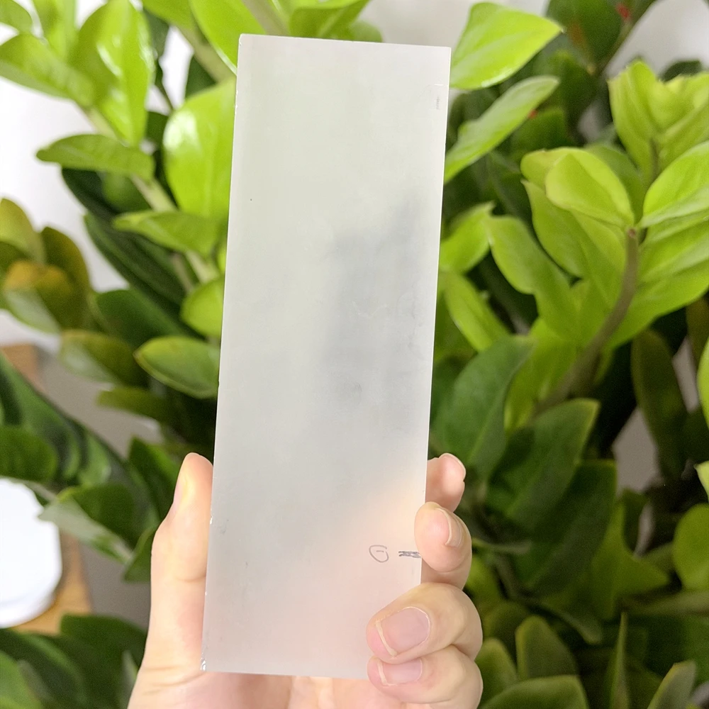 Synthetic Rectangle White Sapphire Raw Material Unprocessed White Corundum Rough Gemstone Hardness 9 For Jewelry Inlay