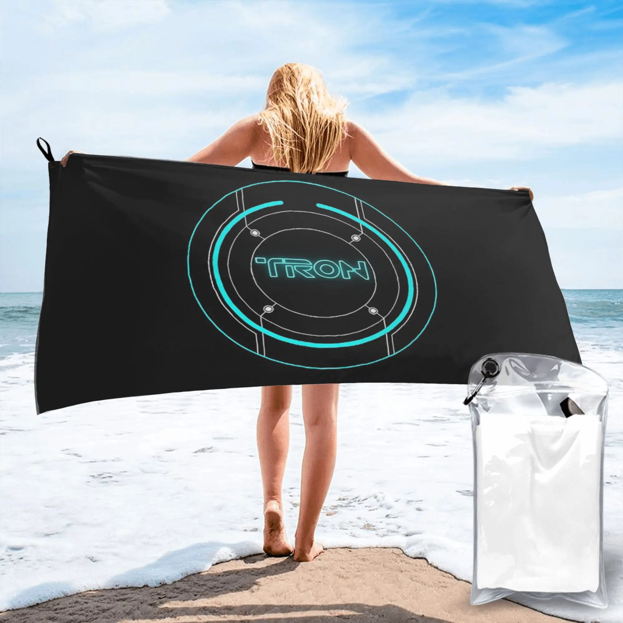 Tron Legacy Inspired Beach Towel Soft Microfiber Quick Dry Absorbent Quick Towels For Bath