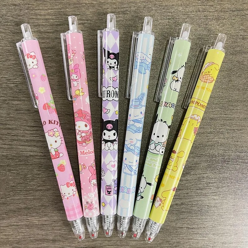 

36pcs/ лот Sanrio Hangyodon Press Gel Pen мультфильма корицы Pochacco 0.5mm нейтральные ручки рекламные школьные принадлежности офиса подарков