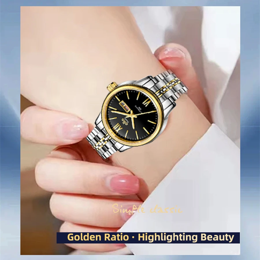 Deesio relógio mecânico masculino com vento automático, movimento japonês, 42mm, cristal de safira, 50m, à prova d'água, automático, caixa de aço inoxidável, presente