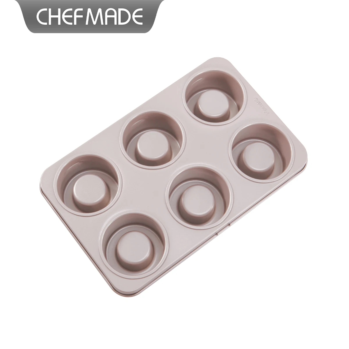CHEFMADE Bowl Maker Hollow Cake Baking Mold, Non‑stick Concave‑Convex Oat Ice Cup, Filled Ice Cream Mousse Dessert Pan, Oven Saf