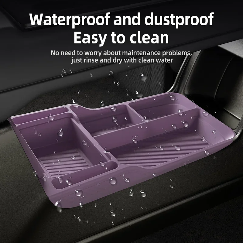 2024 For Xiaomi Su7 Center Console Below Storage Box Central Control Organizer Mat Car Interior Silicone