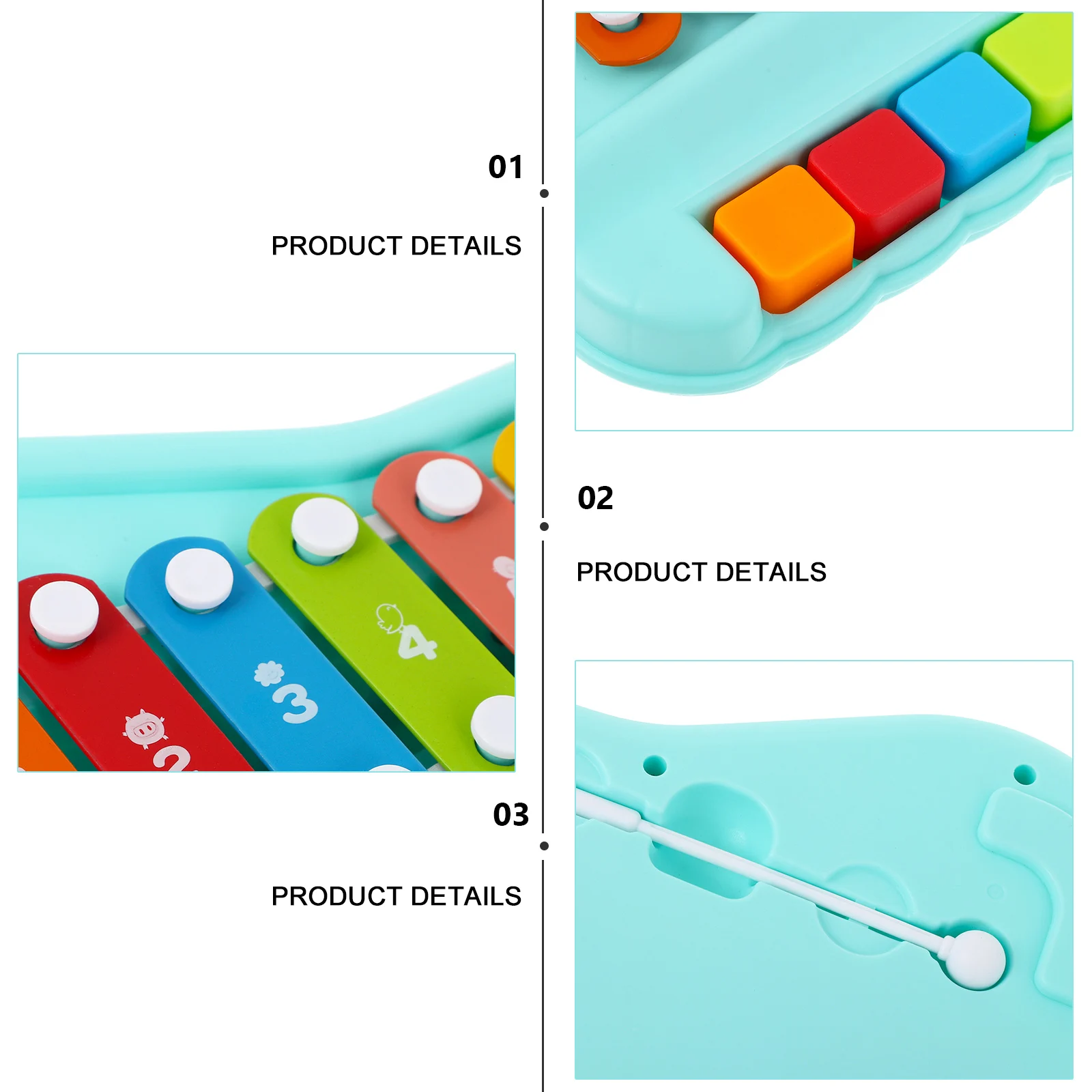 

Wooden Xylophone Instrument 8 Scales Kid Piano Children Percussion Toy Portable Musical Toys Early Education Baby Instruments