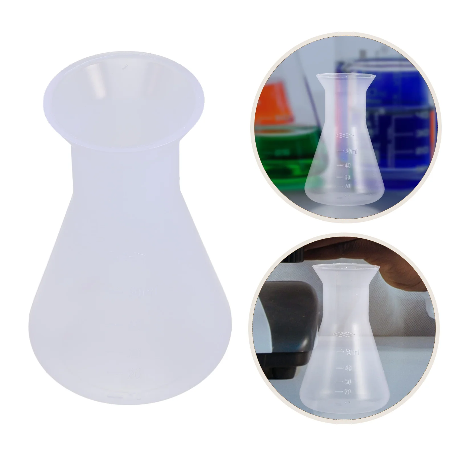 

10 Pcs Plastic Flask Transparent Science Erlenmeyer Pp Conical for Chemistry Laboratory Supply Experiment