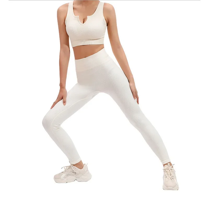 โยคะกางเกงเกลียวไม่มีรอยต่อยืดหยุ่นสูงกระชับBreathable Breathable Quick Dryingสวมใส่ด้านนอกกีฬาด้านล่างฟิตเนส 9 กางเกง